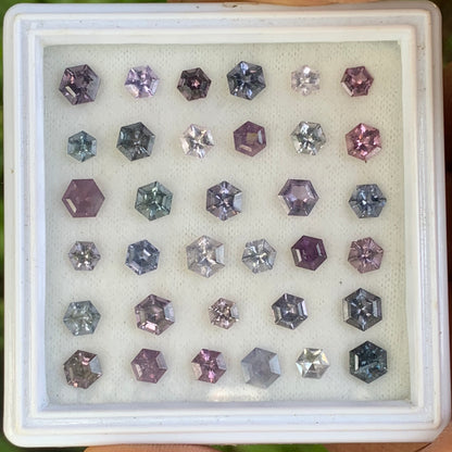 Natural Spinel Hexagons Parcel of 11.75 Ct / 34 Loose Gemstones from Sri Lanka