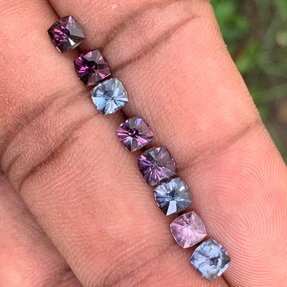 Natural Spinel Signature Flower Cut Loose Gem Parcel of 4.9 Ct / 8 Natural Gemstones For Contemporary Jewelry