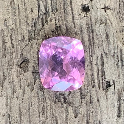 Purplish Pink Spinel Rectangular Cushion 1.25 Ct Certified Loose Gemstone For Jewelry Making