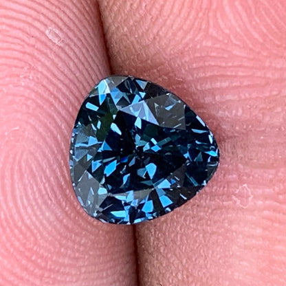 Teal Blue Spinel Trillion 2.40 Ct Natural Loose Gemstone From Sri Lanka