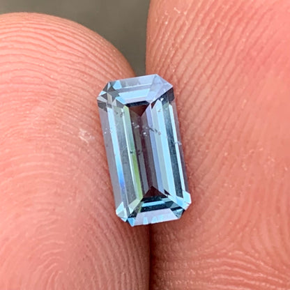 Teal Blue Spinel Emerald Cut Octagon 8.4 mm / 0.97 Ct Natural Loose Gemstone For Jewelry Making