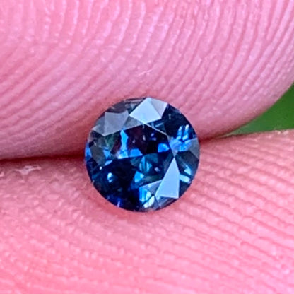 Teal Blue Sapphire 4.2 mm Round Heated Only 0.3 Ct Natural Loose Gemstone