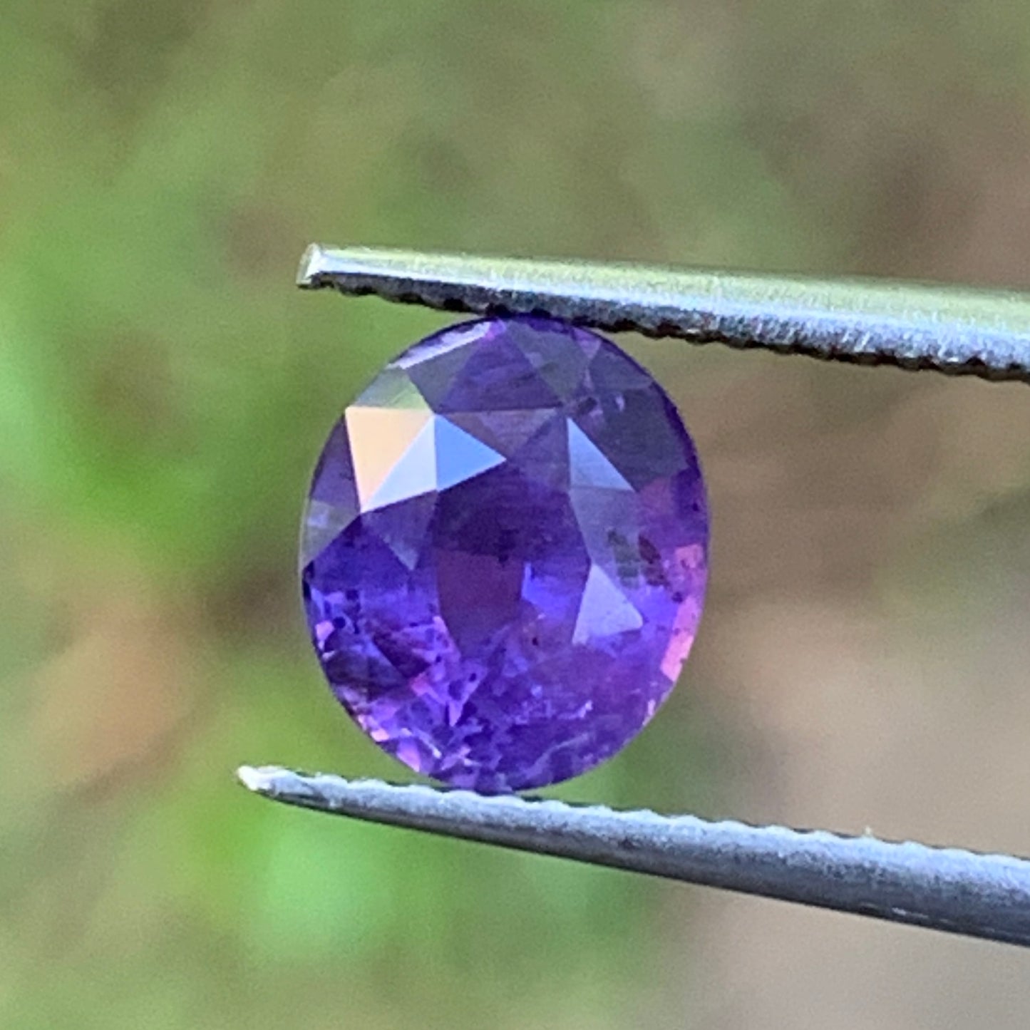 Unheated Violetish Blue Sapphire Certified Oval 1.59 Ct Natural Loose Gemstone