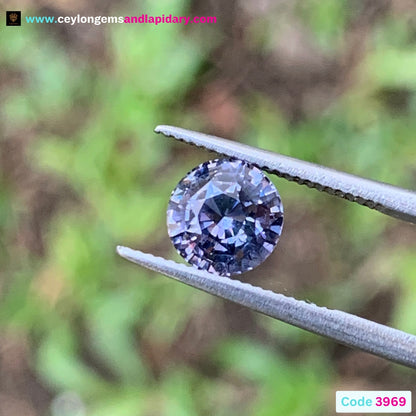 Purplish Gray Spinel 6.3 mm Round 1.33 Ct Natural Loose Gemstone from Sri Lanka 💎✨