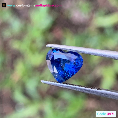 Blue Sapphire Heart Heated Only 1.57 Ct Natural Loose Gemstone 💎✨