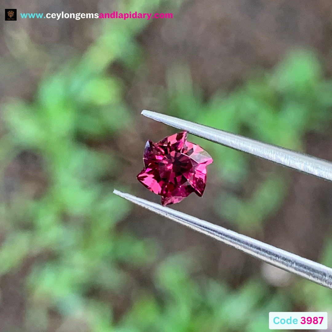 Pinkish Red Garnet Fancy Fireball Cut 0.71 Ct Natural Loose Gemstone For Jewelry Making 💎✨