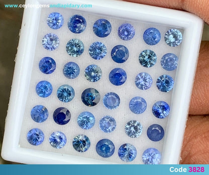 Blue Sapphire Parcel - 36 Round Stones (11.02 Ct) 💎