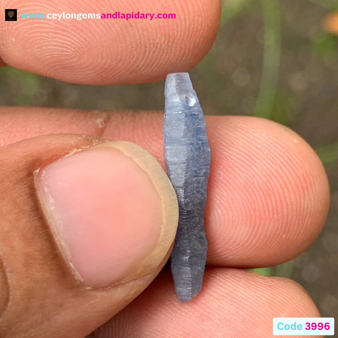 Unheated Sapphire Crystal 6.56 Ct Drilled Corundum for Pendant 💎✨