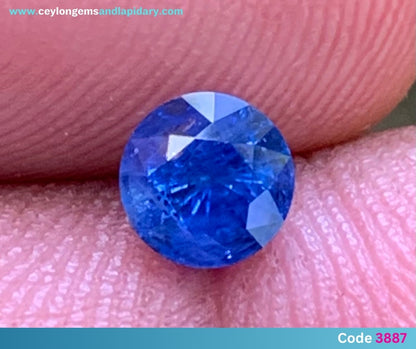 ✨ Blue Sapphire 5.3 mm Round Heated Only 0.91 Ct Natural Loose Gemstone 💎