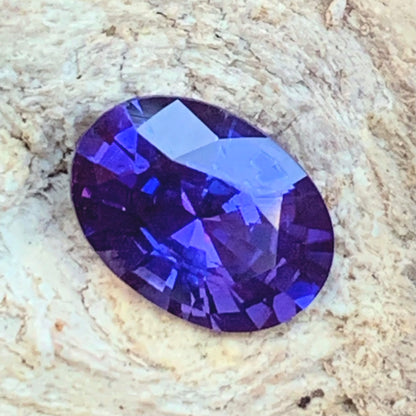 Unheated Lavender Sapphire Certified Oval 1.08 Ct Natural Loose Gemstone