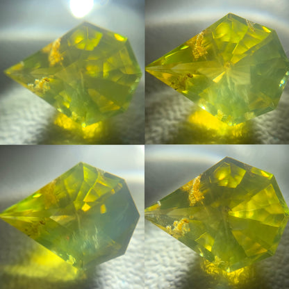 Lime Green Zircon Geometric Shape Shield 3.80 Ct Natural Unheated Loose Gemstone From Sri Lanka