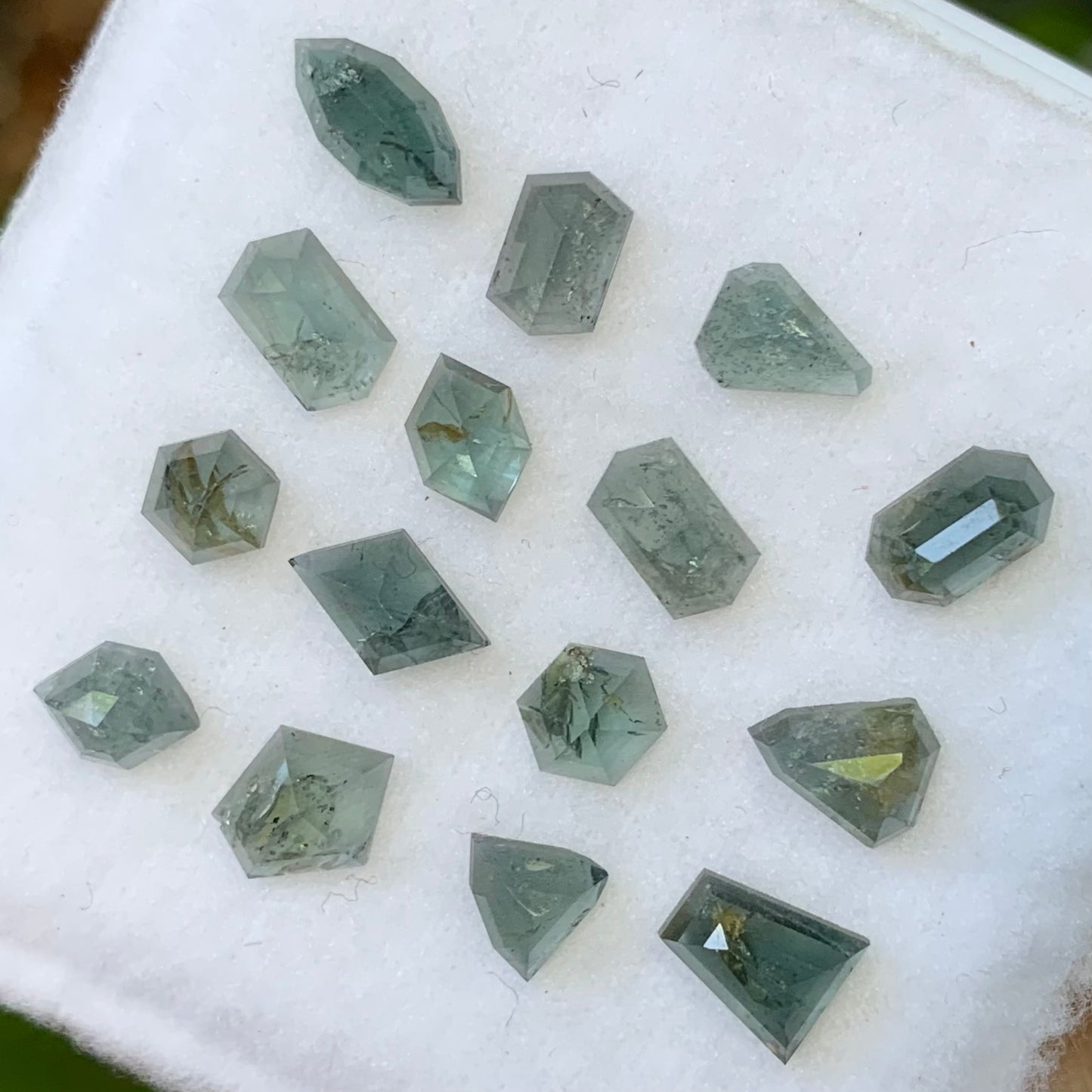 Rose Cut Teal Spinel Parcel 8.65 Ct / 15 Stones Natural Loose Gemstones from Sri Lanka