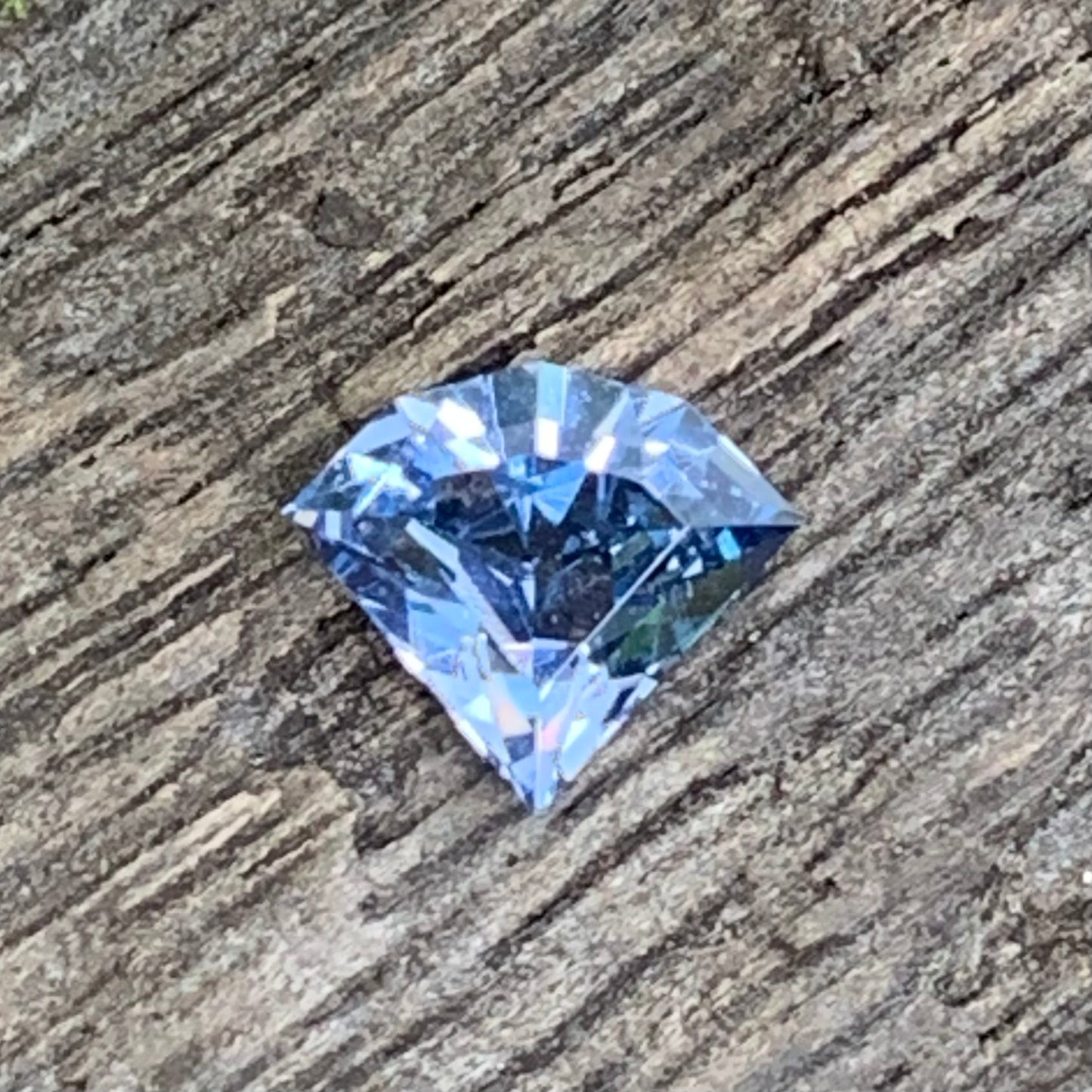Grayish Blue Spinel 0.95 Ct Trillion Natural Unheated Loose Gemstone from Sri Lanka