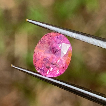 Unheated Padparadscha Sapphire Oval 1.45 Ct Natural Loose Gemstone