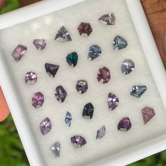 Spinel Geometric Shape Loose Gemstone Parcel 11.05 Ct / 25 Wholesale Price From Sri Lanka