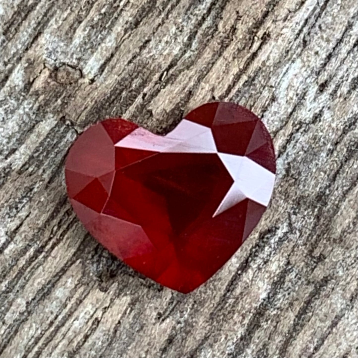 Hazy Orangish Red Garnet Heart 1.7 Ct Loose Gem Stone from Sri Lanka