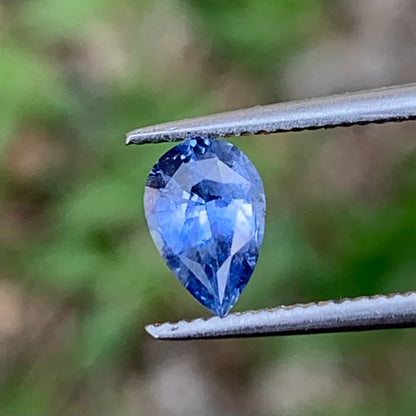 Blue Sapphire Pear 0.61 Ct Natural Loose Gemstone For Jewelry Making