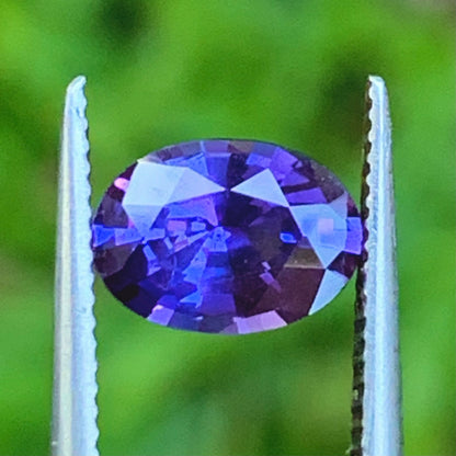 Unheated Lavender Sapphire Certified Oval 1.08 Ct Natural Loose Gemstone