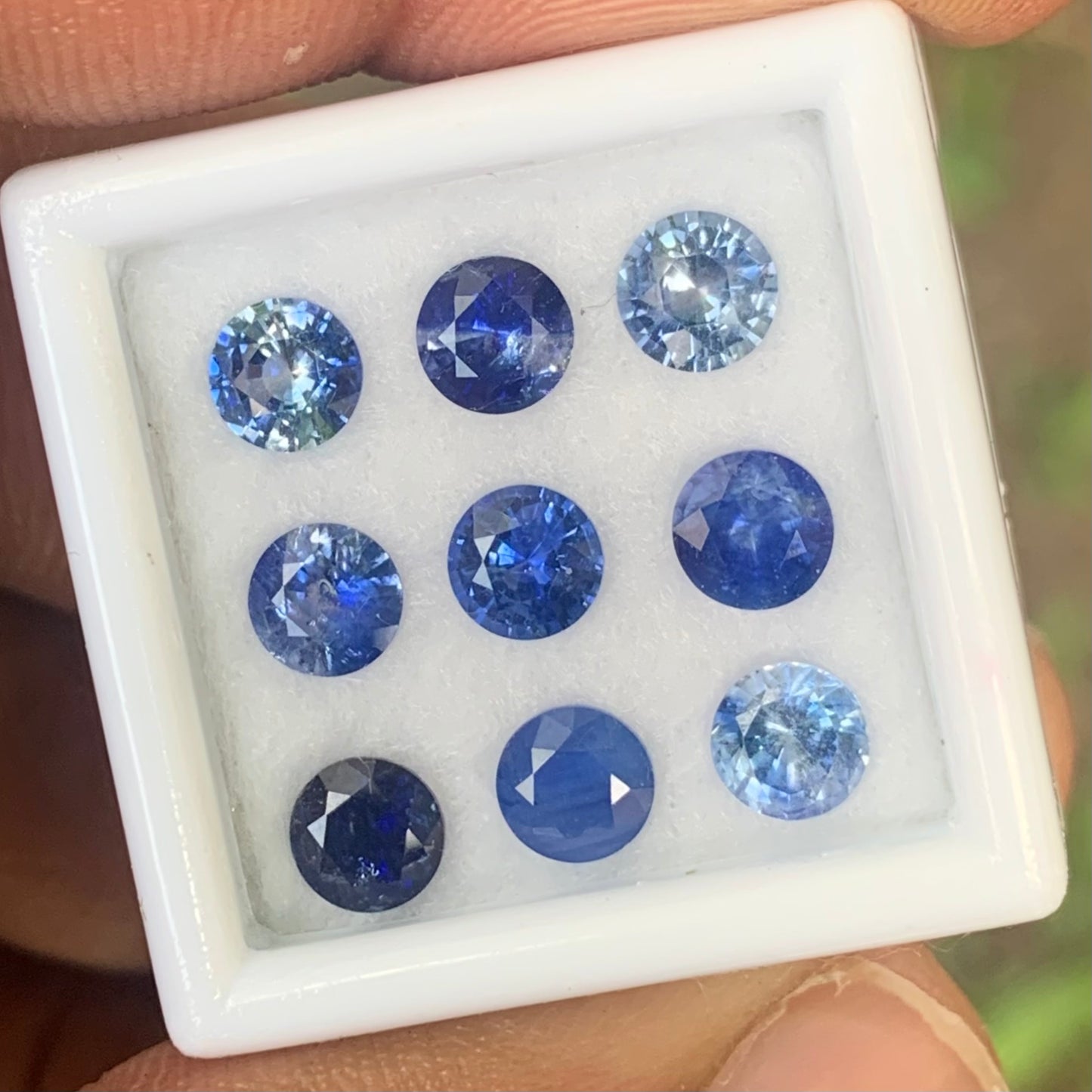 Blue Sapphire 4.7 mm Rounds 4.51 Ct Loose Gemstone Parcel of 9 Stones