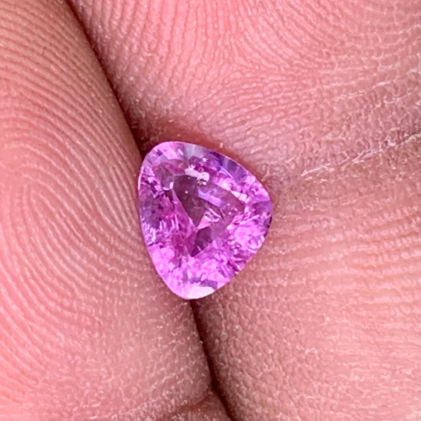 Sapphire Pinkish Purple Trillion 1.05 Ct Natural Loose Gemstone From Sri Lanka