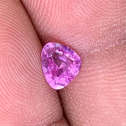 Sapphire Pinkish Purple Trillion 1.05 Ct Natural Loose Gemstone From Sri Lanka