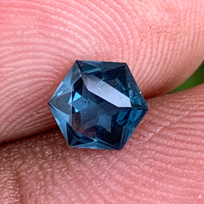 Teal Spinel Hexagon 0.75 Ct Creative Lotus Cut Loose Gemstone