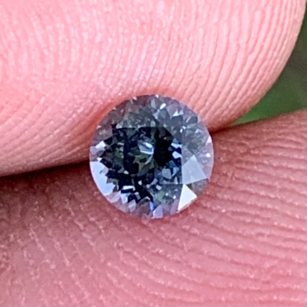 Teal Blue Spinel Flower Cut Round 4.9 mm / 0.5 Ct Natural Loose Gemstone from Sri Lanka