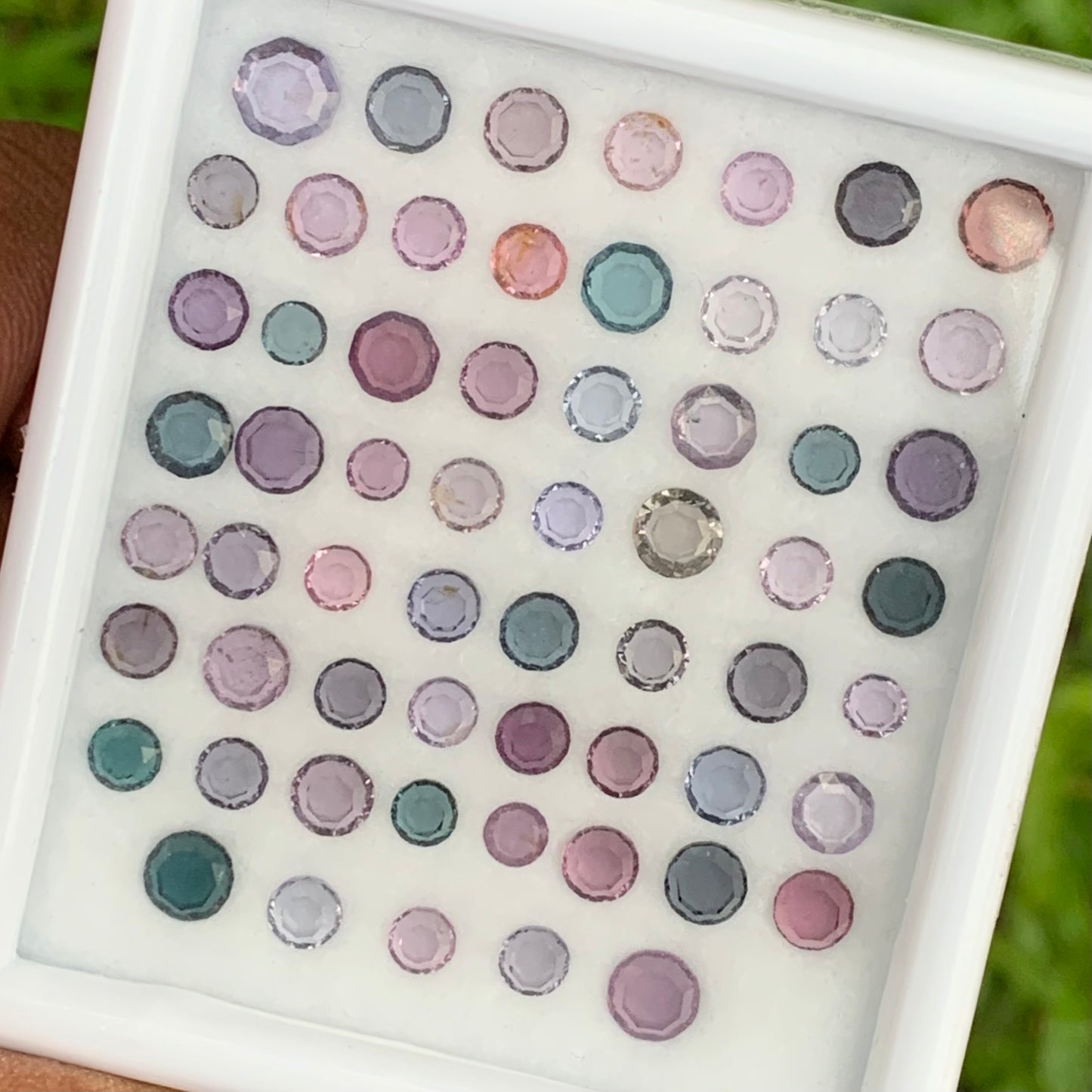 Spinel Portrait Cut Roundish Tablets Multicolor Natural Loose Gemstone Parcel at Wholesale Price 24.30 Ct / 60 Stones
