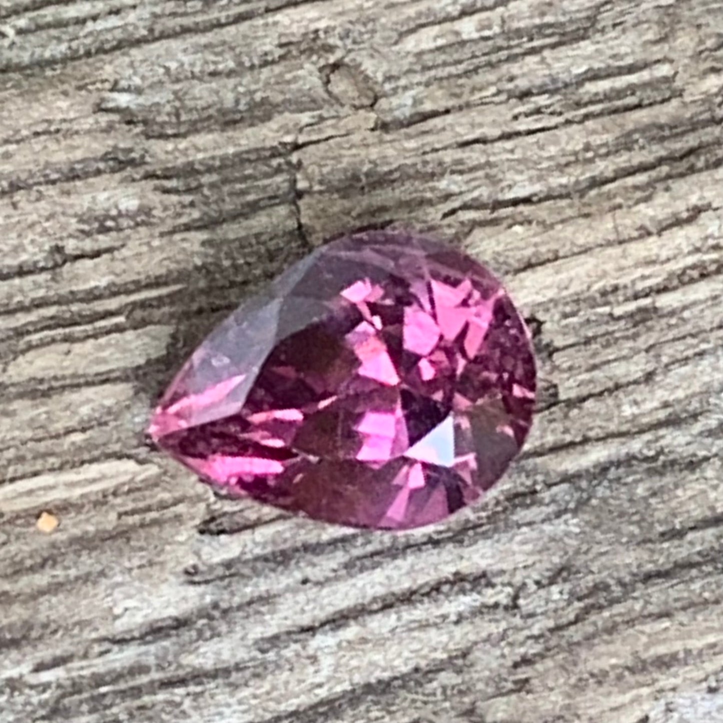 Velvet / Purplish Pink Spinel 1.45 Ct Pear Cut Natural Loose Gemstone from Sri Lanka