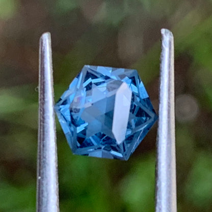 Teal Spinel Hexagon 1.05 Ct Creative Lotus Cut Loose Gemstone