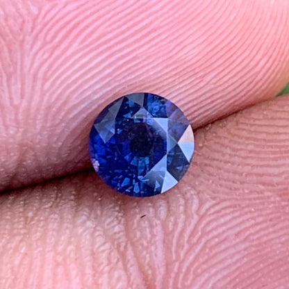 Blue Sapphire 5.1 mm Round 0.70 Ct Heated Only Natural Loose Gemstone For Jewelry Making 💎✨