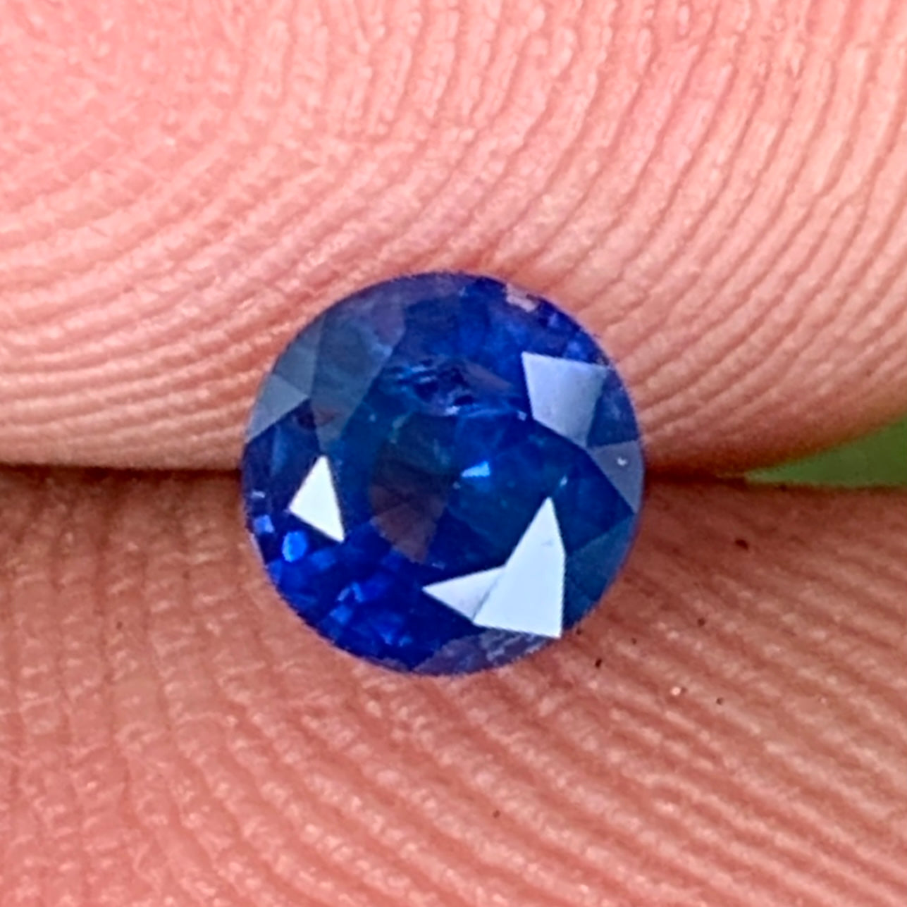 Blue Sapphire 4.8 mm Round 0.55 Ct Natural Loose Gemstone For Jewelry Making