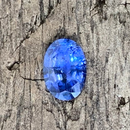 Purplish Blue Sapphire Oval 0.66 Ct Heated Only Natural Loose Gemstone For Jewelry Making
