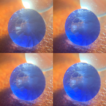 Blue Sapphire 4.8 mm Round 0.55 Ct Natural Loose Gemstone For Jewelry Making