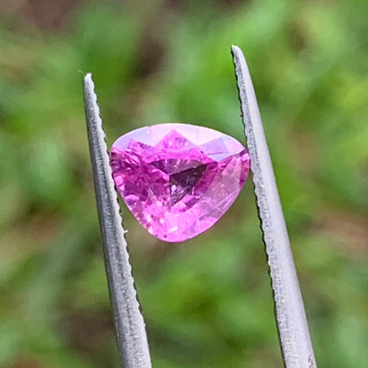 Sapphire Pinkish Purple Trillion 1.05 Ct Natural Loose Gemstone From Sri Lanka