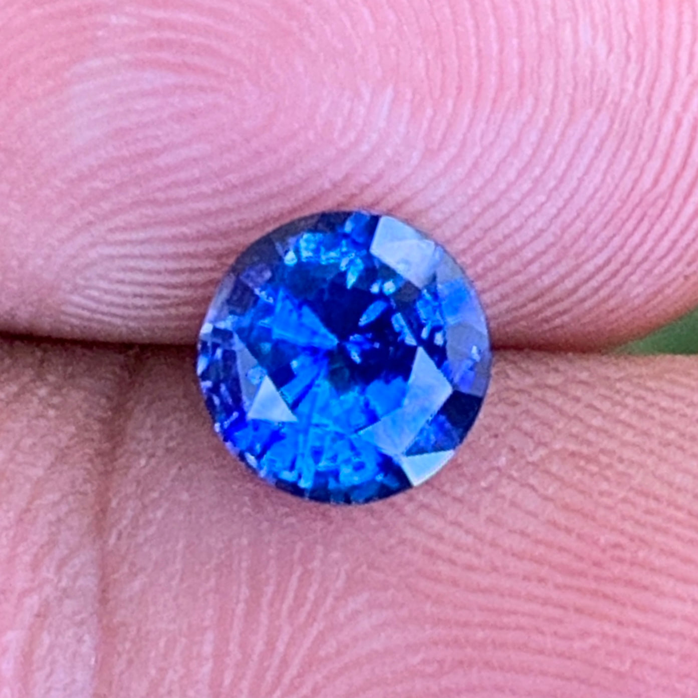 Blue Sapphire 6.8 mm Round Heated Only 1.45 Ct Natural Loose Gemstone for Jewelry Making