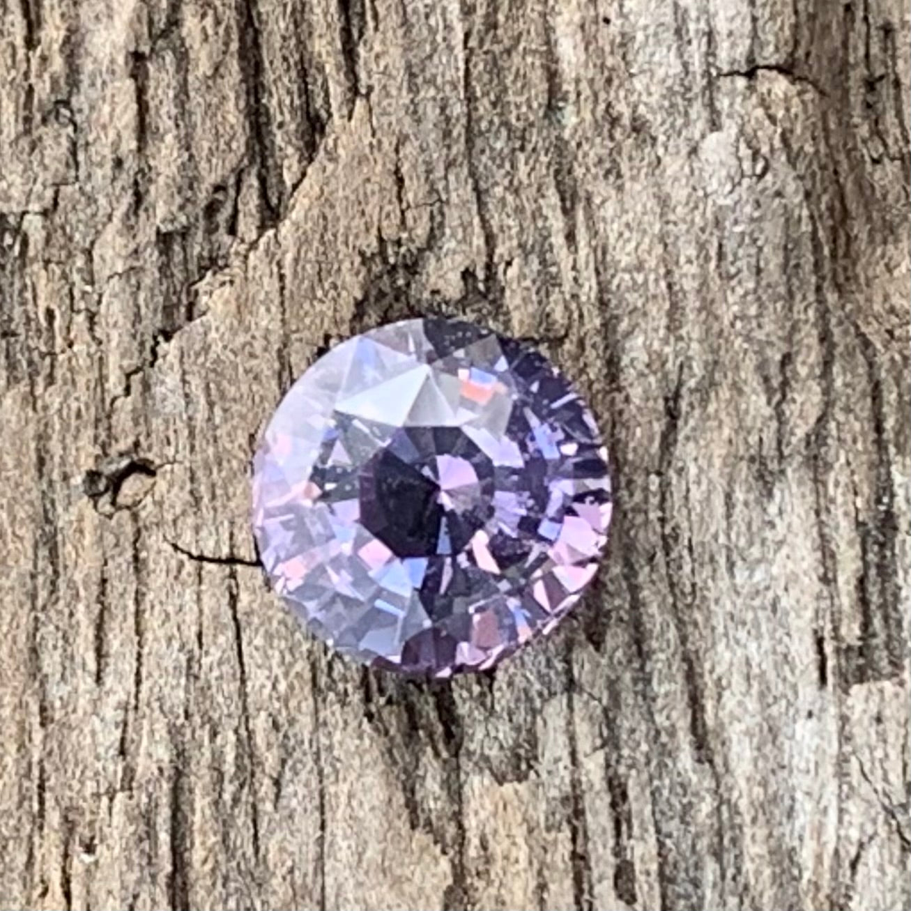 Lavender Spinel Round 6.3 mm / 1.2 Ct Natural Loose Gemstone For Jewelry Making