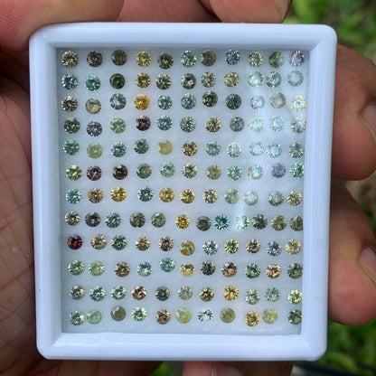 Zircon Rounds Wholesale Parcel of 134 Multi Color Natural Loose Gemstones 17.65  Ct