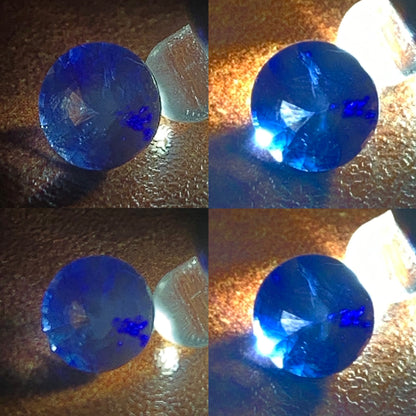 Blue Sapphire 6.8 mm Round Heated Only 1.45 Ct Natural Loose Gemstone for Jewelry Making