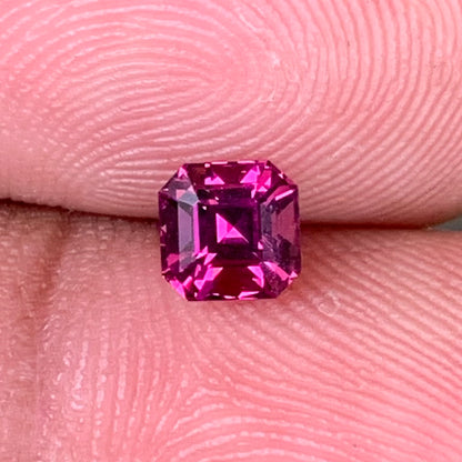 Pink Garnet Corner Cut Square 0.95 Ct Natural Loose Gemstone For Jewelry Making