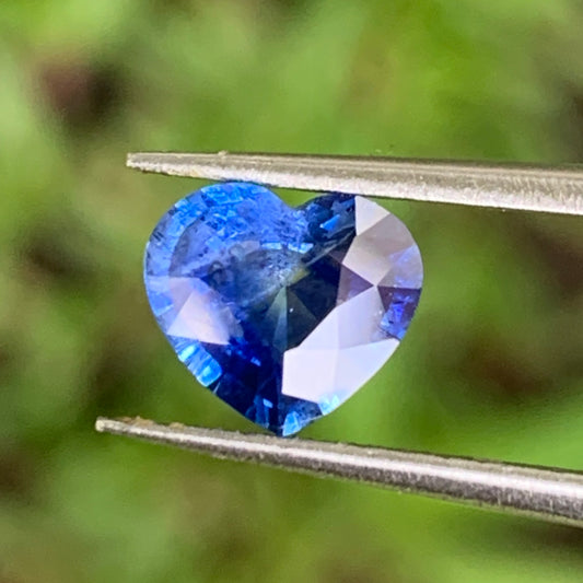 Blue Sapphire Heart 0.95 Ct Natural Loose Gemstone For Jewelry Making 💎✨