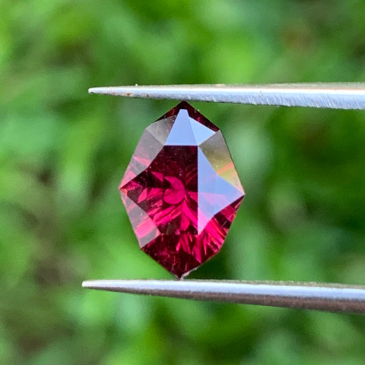 Red Garnet Fantasy / Concave Cut Modified Marquise 1.63 Ct Natural Loose Gemstone For Jewelry Making 💎✨
