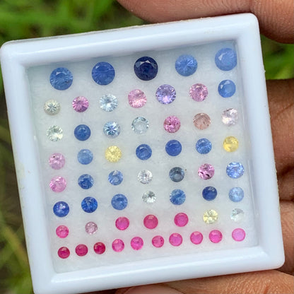 Unheated Sapphire 4.62 Ct / 56 Stones Multicolor Loose Gemstone Parcel For Jewelry Making 💎✨