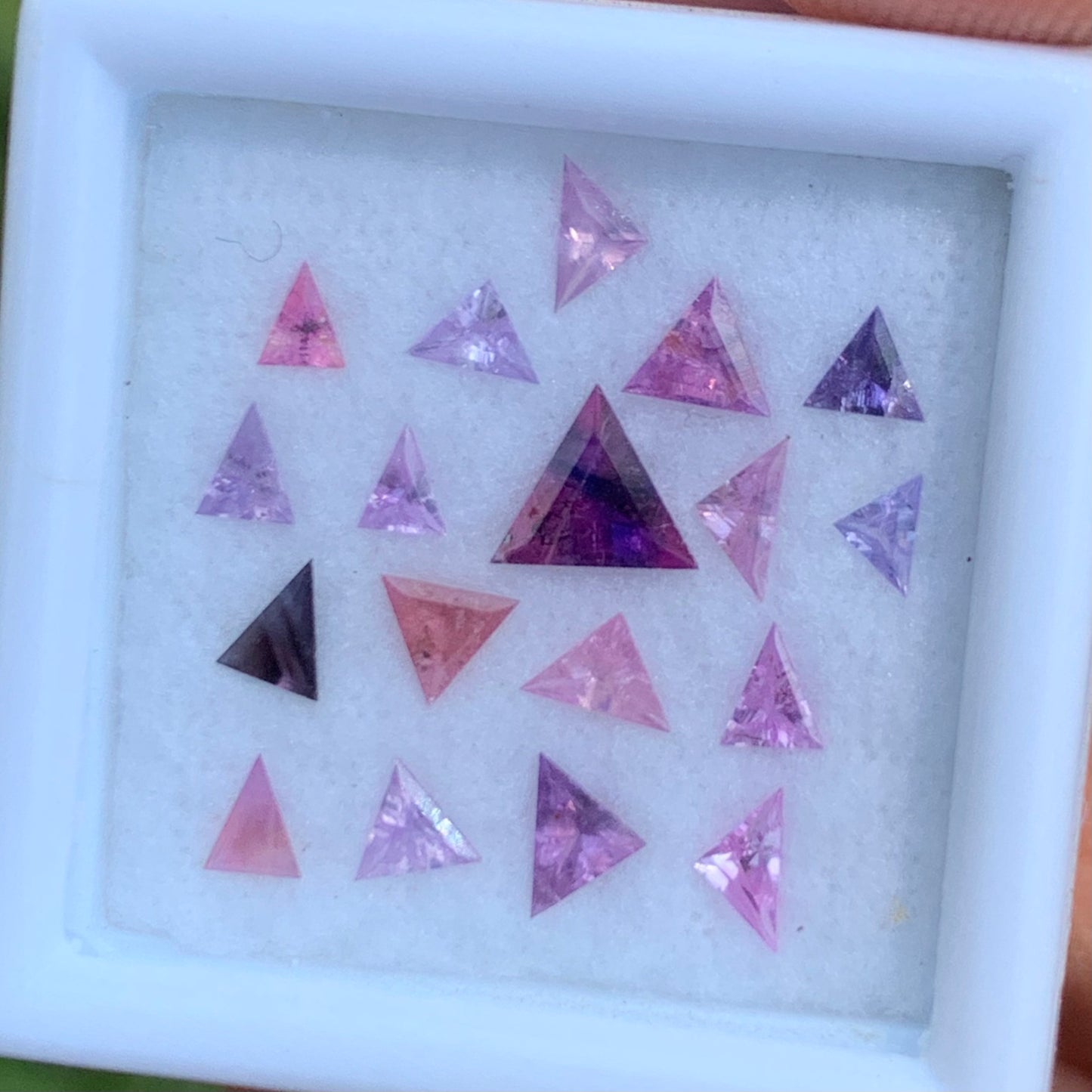 Unheated Ceylon Sapphire Triangles 1.15Ct / 18 Stone Parcel of Natural Ethically Sourced Loose Gemstones