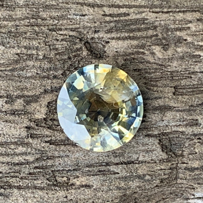 Yellow & Blue Bicolor Sapphire 7.5 mm Round 1.78 Ct Natural Loose Gemstone For Jewelry Making 💎✨