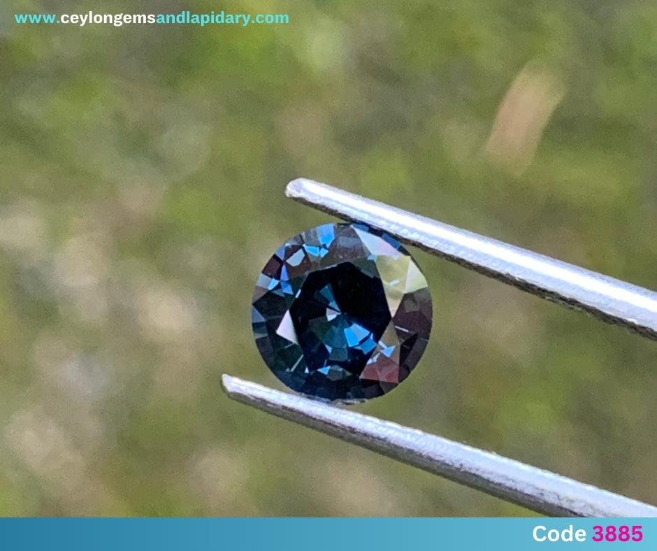 ✨ Deep Teal Blue Spinel 6.5 mm Round 1.08 Ct Loose Gemstone 💎