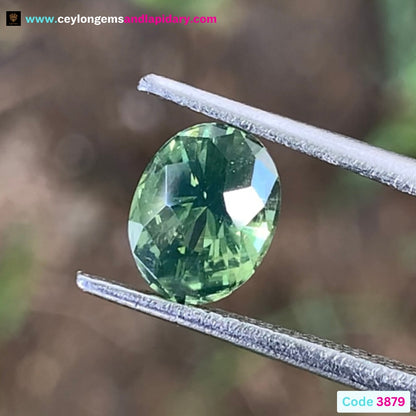 ✨ Green Zircon Concave Cut Oval 1.98 Ct 💎