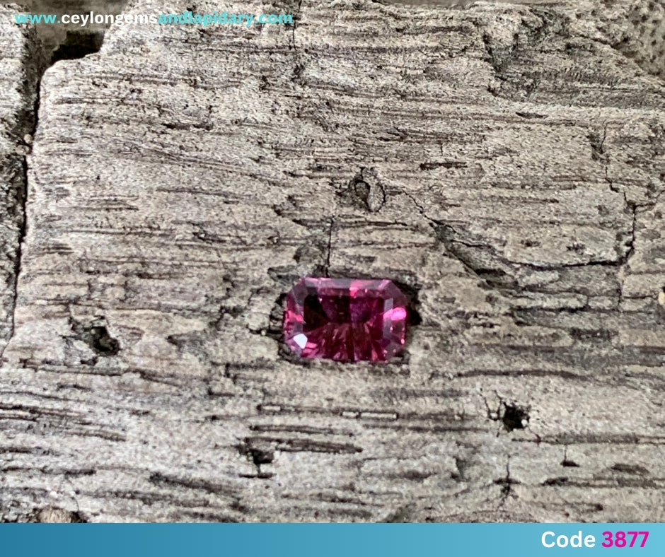 ✨ Red Garnet Concave Fantasy Emerald Cut 0.34 Ct Natural Loose Gemstone 💎
