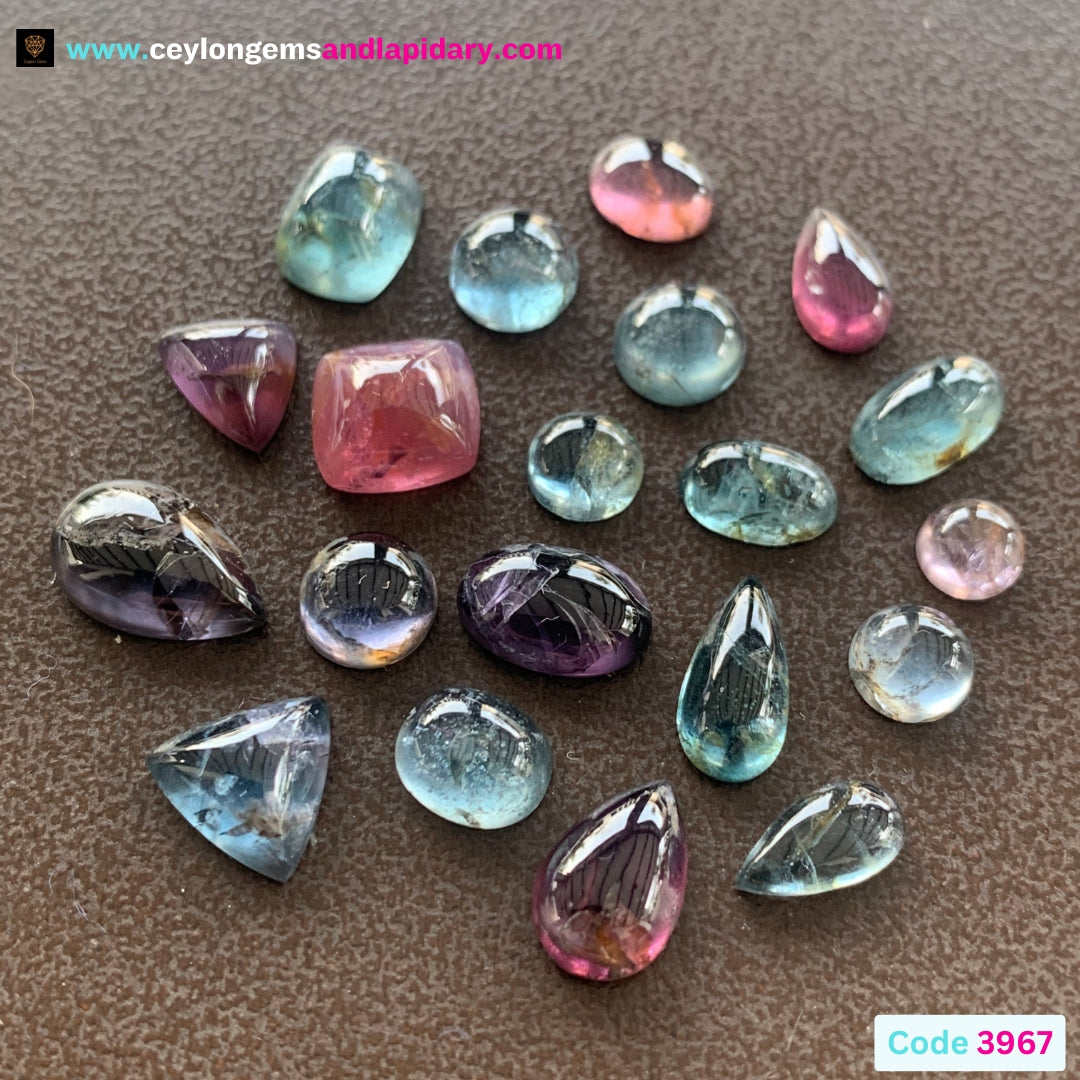 Spinel Cabochons 30 Ct / 20 Stone Natural Gem Parcel from Sri Lanka 💎✨