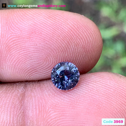 Purplish Gray Spinel 6.3 mm Round 1.33 Ct Natural Loose Gemstone from Sri Lanka 💎✨